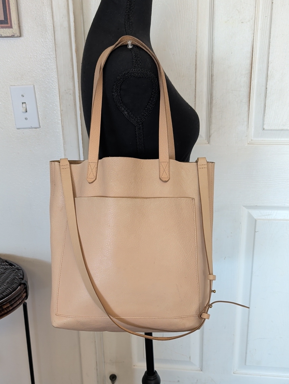 Madewell Transport Tote Satchel Cream Tan